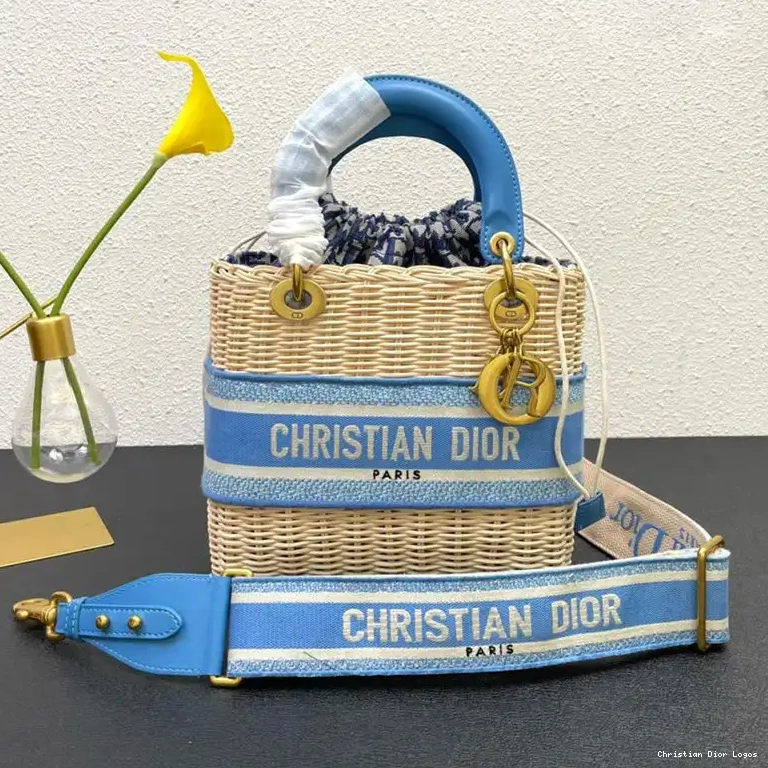 Motif Medium Wicker Light Lady and Dior Bag Blue Canvas Oblique 0630 Luxury
